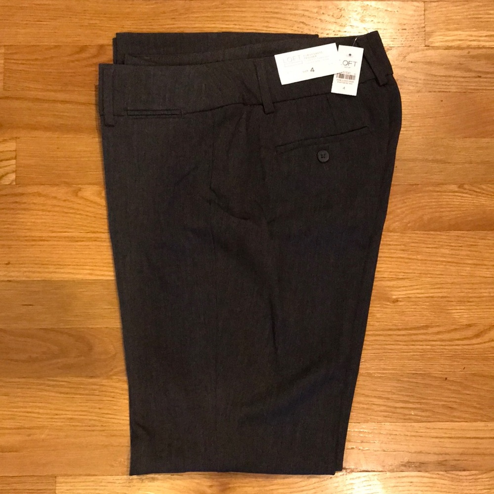 Loft “curvy dress trouser” size 4, gray